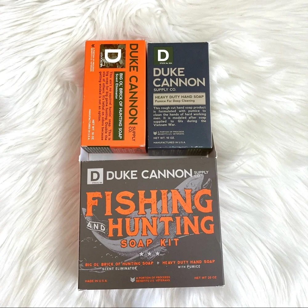 NEW Set of 2 Duke Cannon Hunting and Fishing Soap Kit 20 oz.